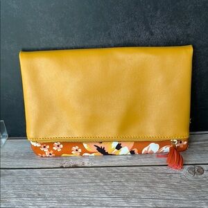 Rachel Pally‎ Reversible Fold Over Clutch Purse Bag in Bloom Orange Floral